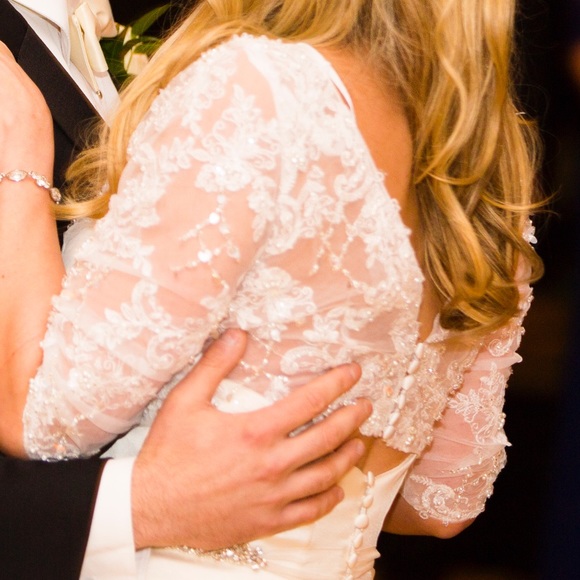 Sequined beaded wedding jacket - Picture 6 of 6